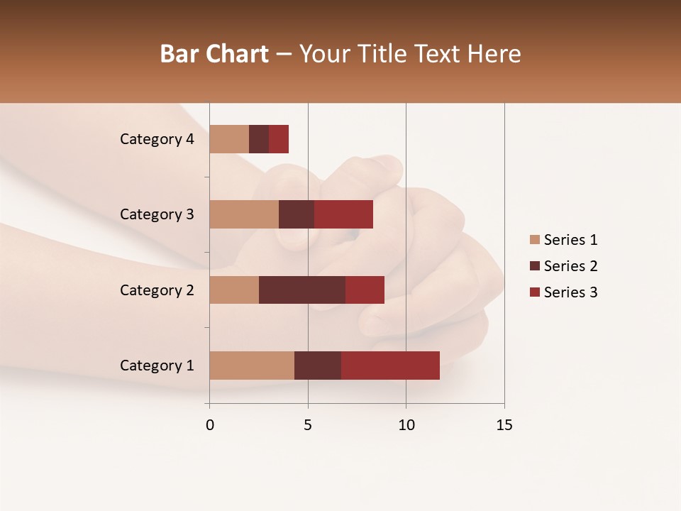 A Child's Hands Holding Another Child's Hand PowerPoint Template