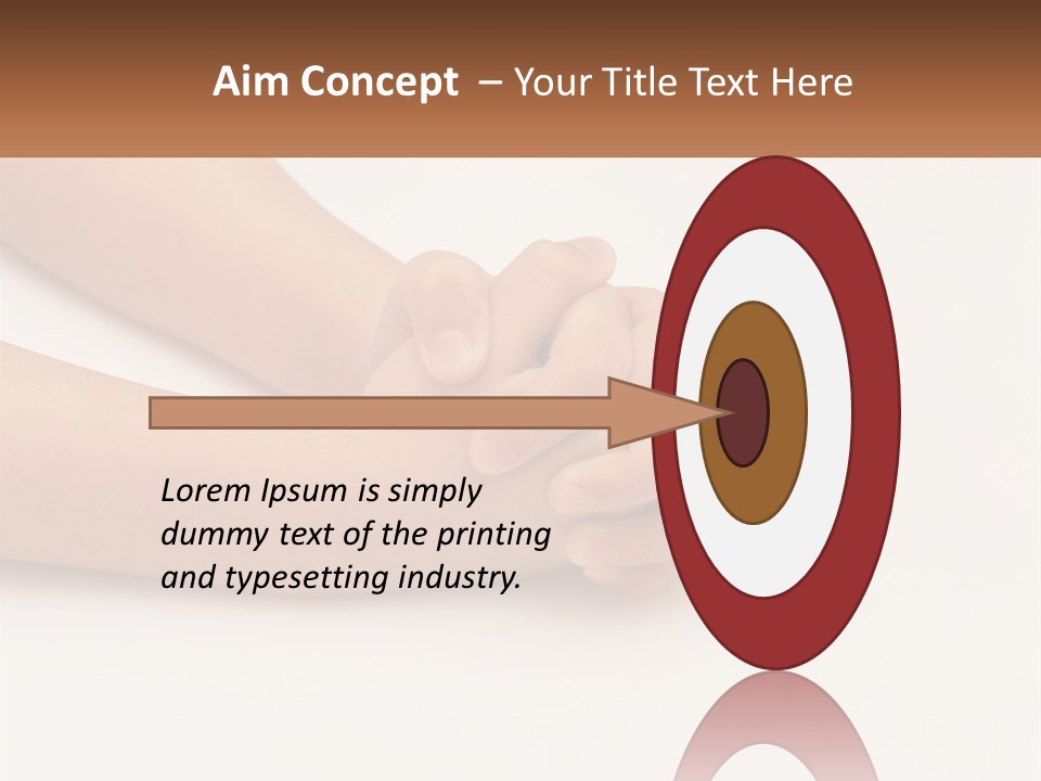 A Child's Hands Holding Another Child's Hand PowerPoint Template