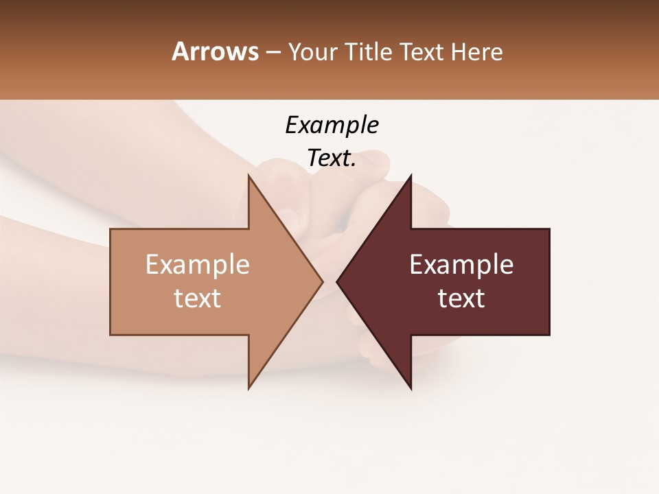 A Child's Hands Holding Another Child's Hand PowerPoint Template