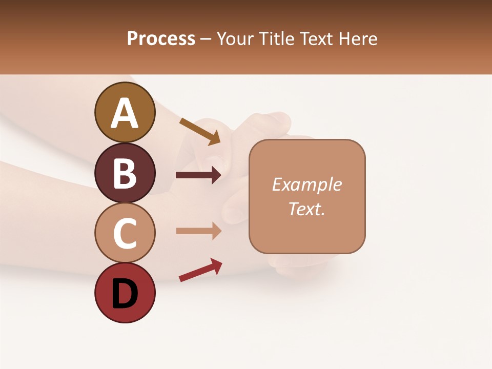 A Child's Hands Holding Another Child's Hand PowerPoint Template