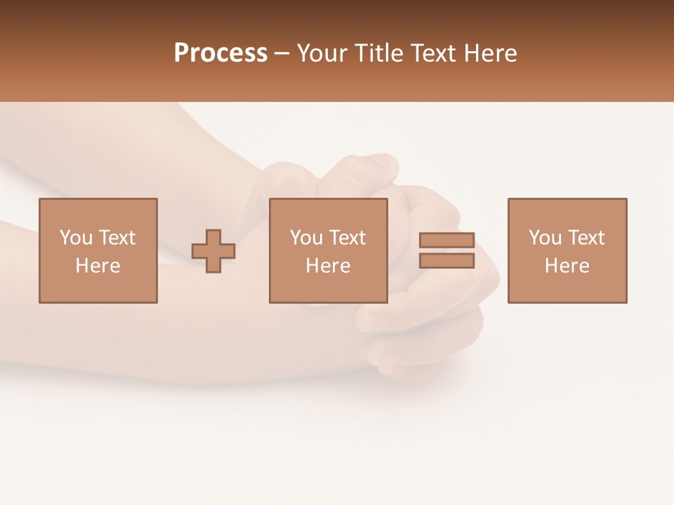 A Child's Hands Holding Another Child's Hand PowerPoint Template