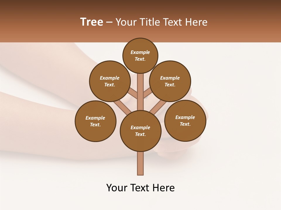 A Child's Hands Holding Another Child's Hand PowerPoint Template