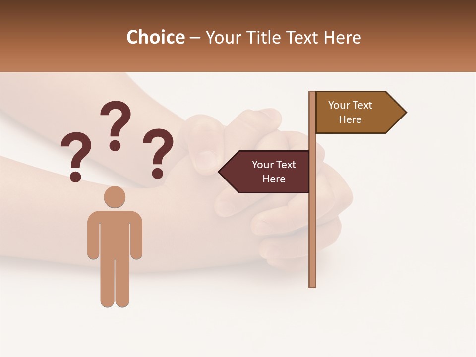 A Child's Hands Holding Another Child's Hand PowerPoint Template