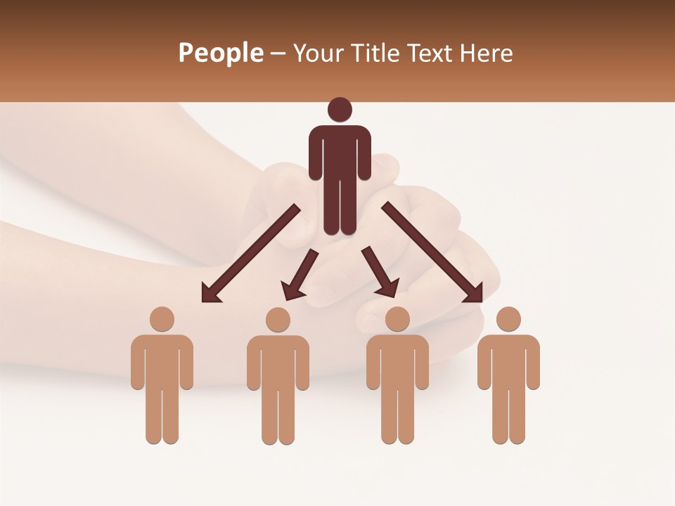 A Child's Hands Holding Another Child's Hand PowerPoint Template