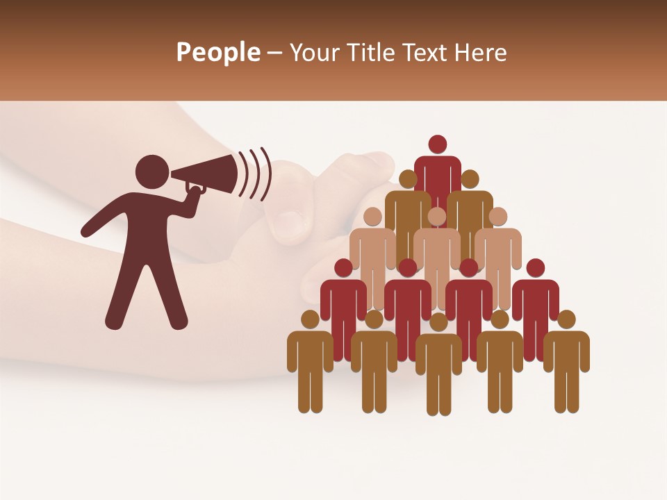 A Child's Hands Holding Another Child's Hand PowerPoint Template