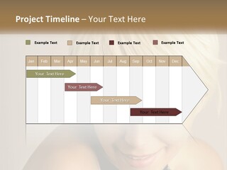 A Woman With Blonde Hair Is Posing For A Picture PowerPoint Template