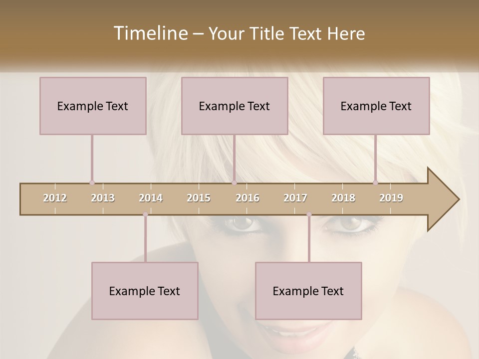 A Woman With Blonde Hair Is Posing For A Picture PowerPoint Template