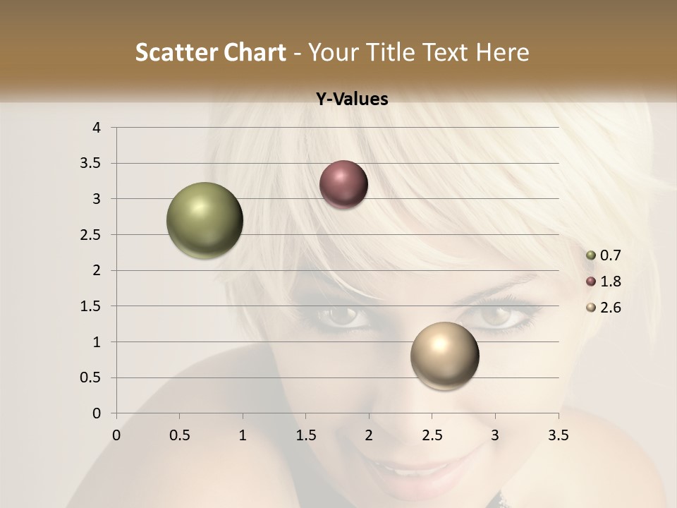 A Woman With Blonde Hair Is Posing For A Picture PowerPoint Template