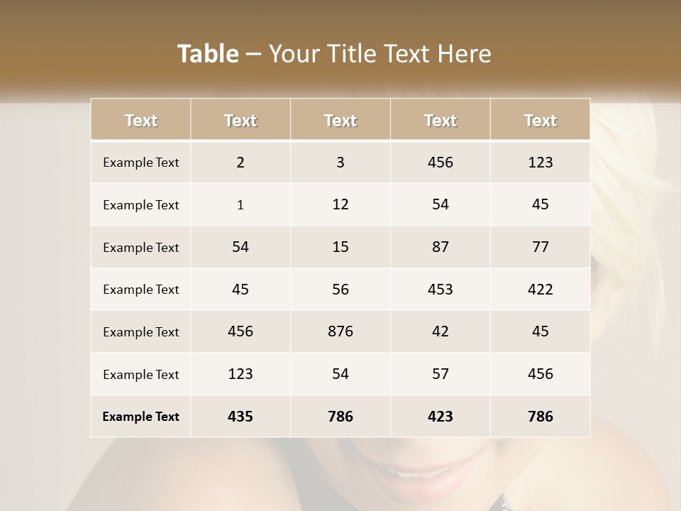 A Woman With Blonde Hair Is Posing For A Picture PowerPoint Template