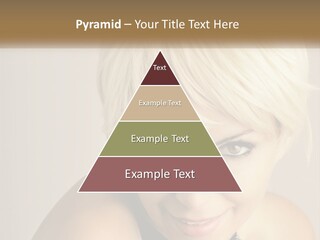 A Woman With Blonde Hair Is Posing For A Picture PowerPoint Template