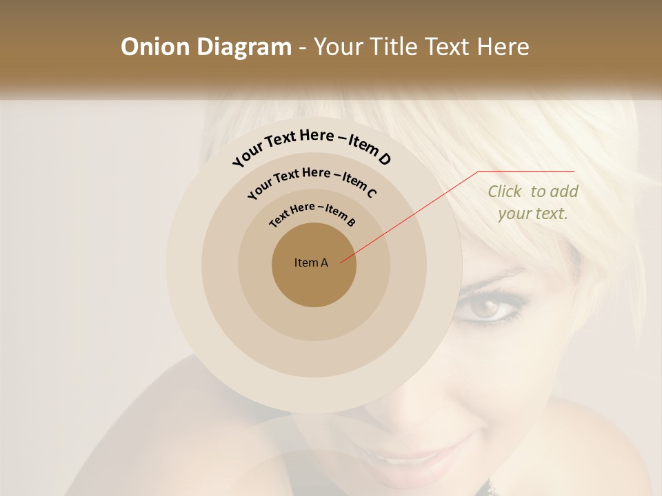A Woman With Blonde Hair Is Posing For A Picture PowerPoint Template