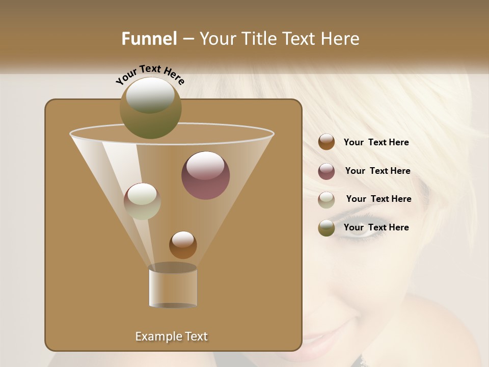 A Woman With Blonde Hair Is Posing For A Picture PowerPoint Template