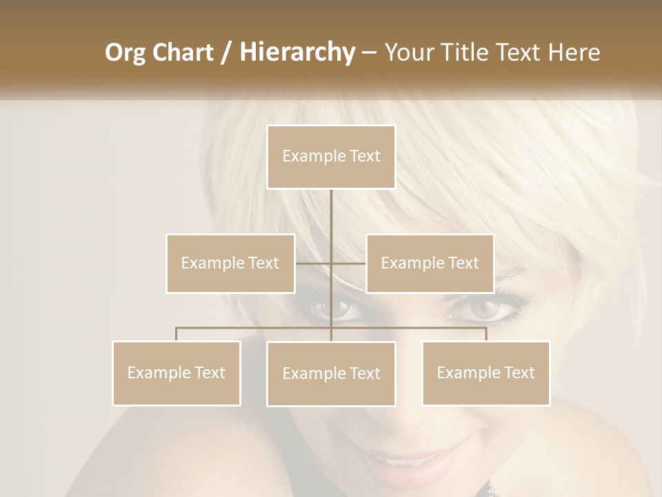 A Woman With Blonde Hair Is Posing For A Picture PowerPoint Template