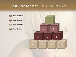 A Woman With Blonde Hair Is Posing For A Picture PowerPoint Template