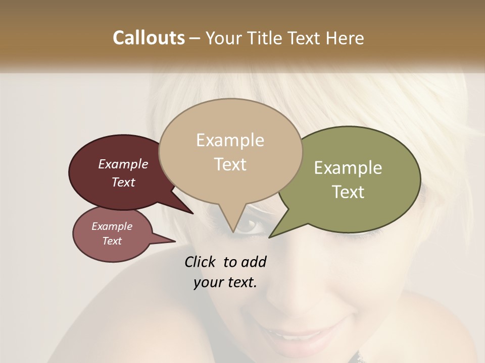 A Woman With Blonde Hair Is Posing For A Picture PowerPoint Template
