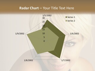 A Woman With Blonde Hair Is Posing For A Picture PowerPoint Template