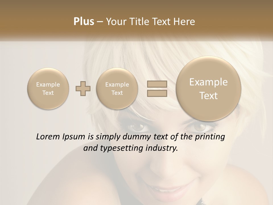 A Woman With Blonde Hair Is Posing For A Picture PowerPoint Template