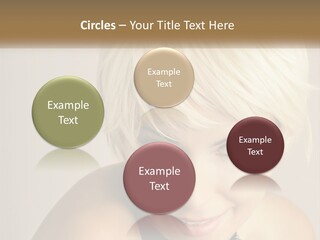 A Woman With Blonde Hair Is Posing For A Picture PowerPoint Template