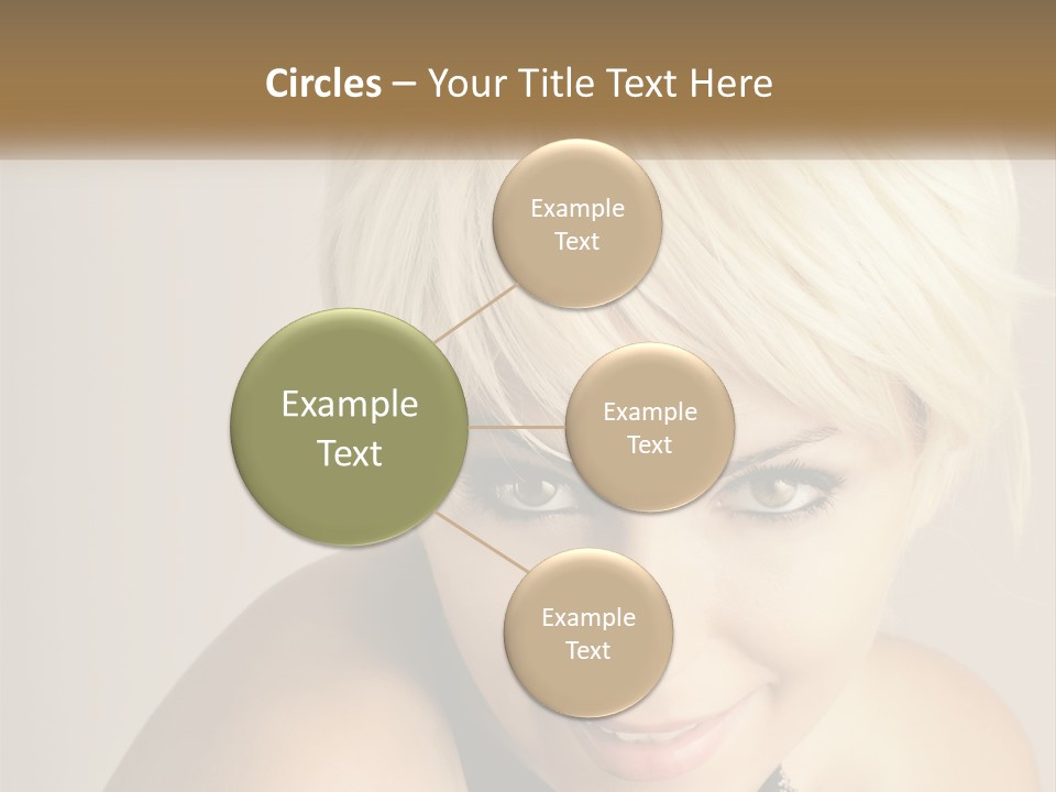 A Woman With Blonde Hair Is Posing For A Picture PowerPoint Template
