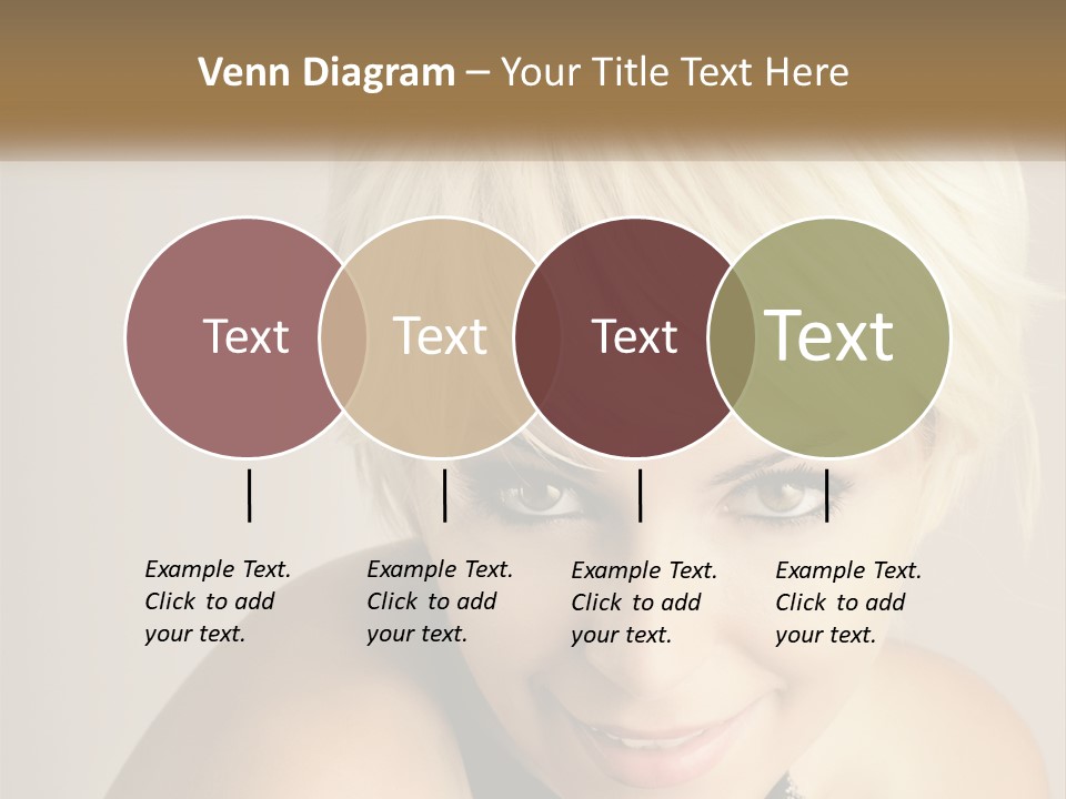 A Woman With Blonde Hair Is Posing For A Picture PowerPoint Template
