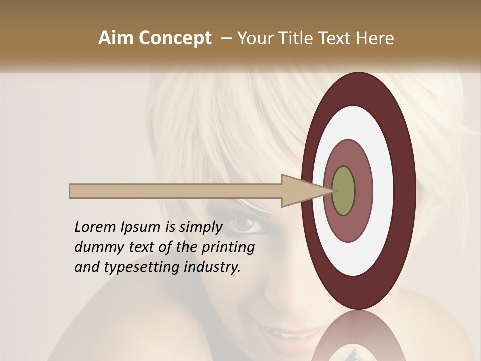 A Woman With Blonde Hair Is Posing For A Picture PowerPoint Template