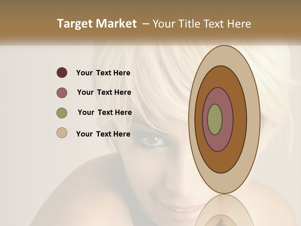 A Woman With Blonde Hair Is Posing For A Picture PowerPoint Template