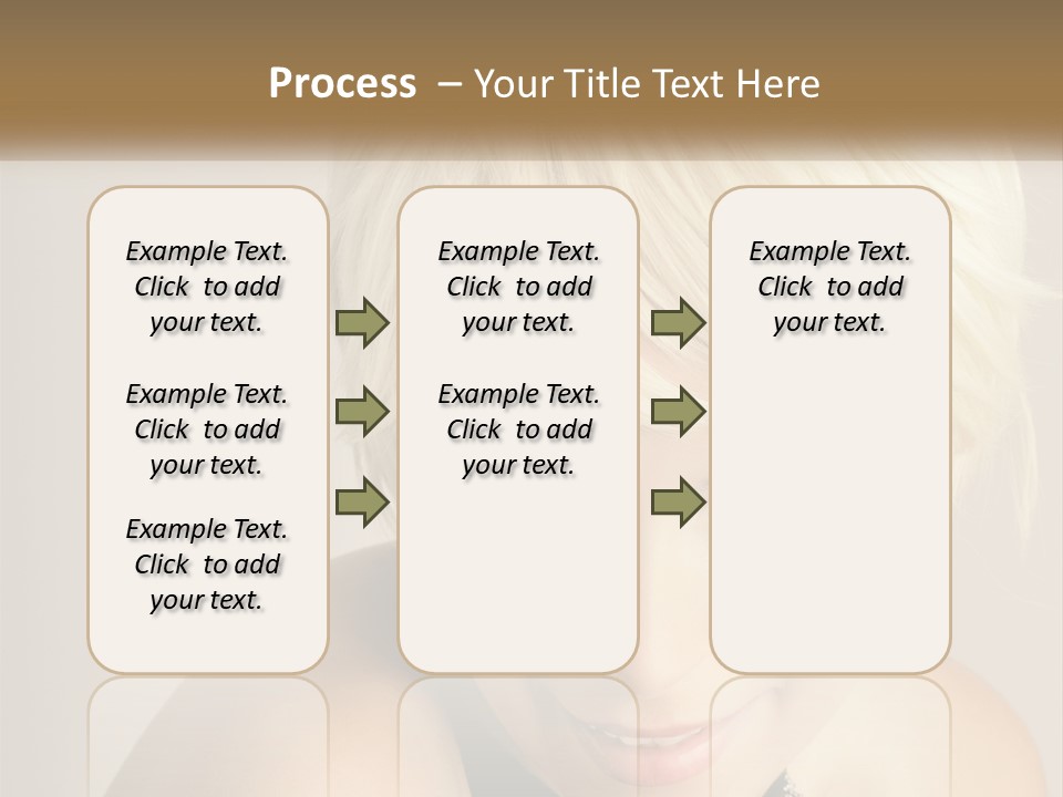 A Woman With Blonde Hair Is Posing For A Picture PowerPoint Template