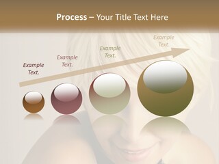 A Woman With Blonde Hair Is Posing For A Picture PowerPoint Template