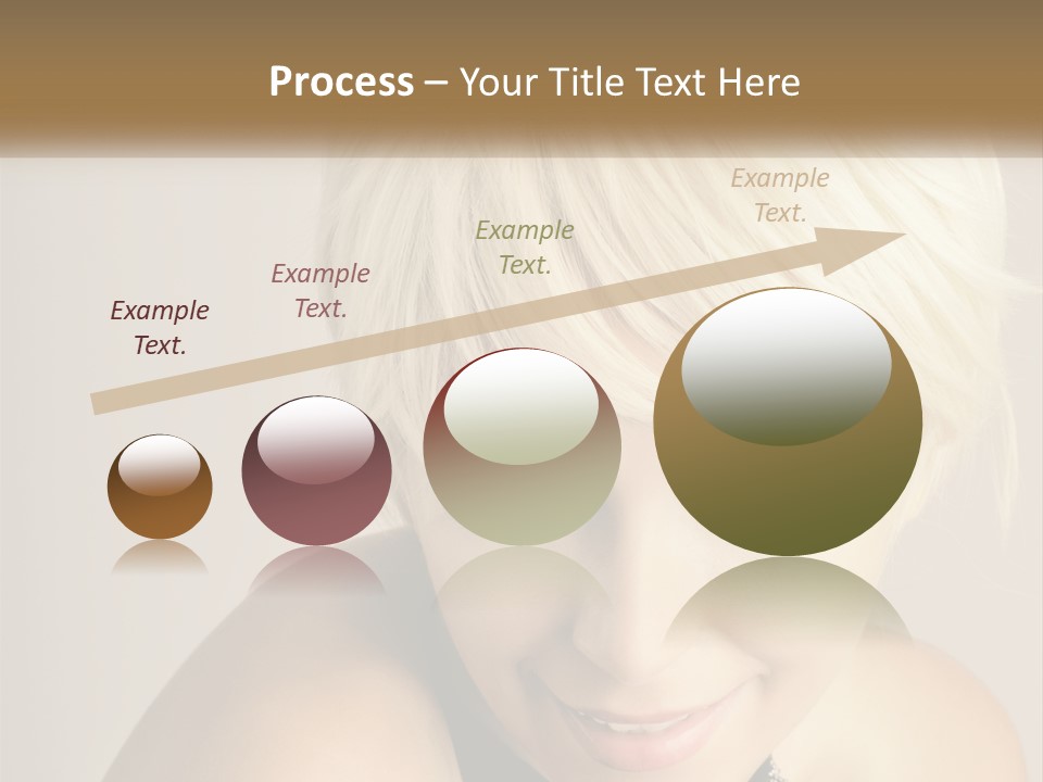 A Woman With Blonde Hair Is Posing For A Picture PowerPoint Template