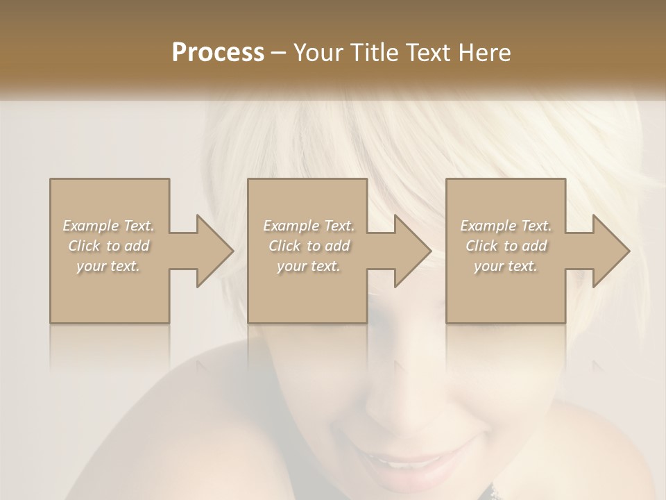A Woman With Blonde Hair Is Posing For A Picture PowerPoint Template