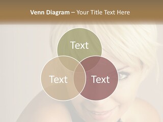A Woman With Blonde Hair Is Posing For A Picture PowerPoint Template
