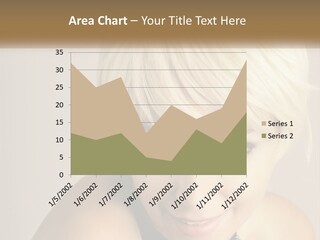 A Woman With Blonde Hair Is Posing For A Picture PowerPoint Template