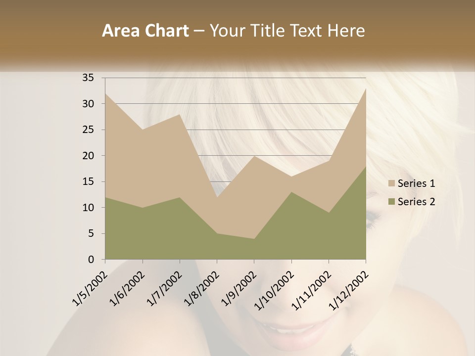 A Woman With Blonde Hair Is Posing For A Picture PowerPoint Template