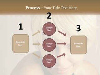 A Woman With Blonde Hair Is Posing For A Picture PowerPoint Template