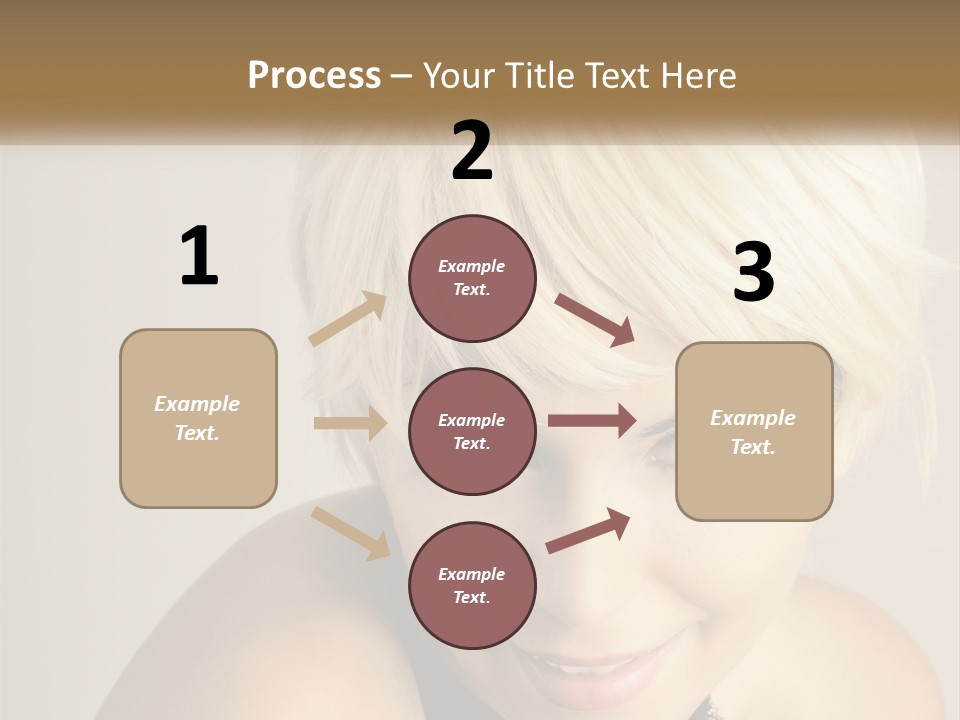 A Woman With Blonde Hair Is Posing For A Picture PowerPoint Template