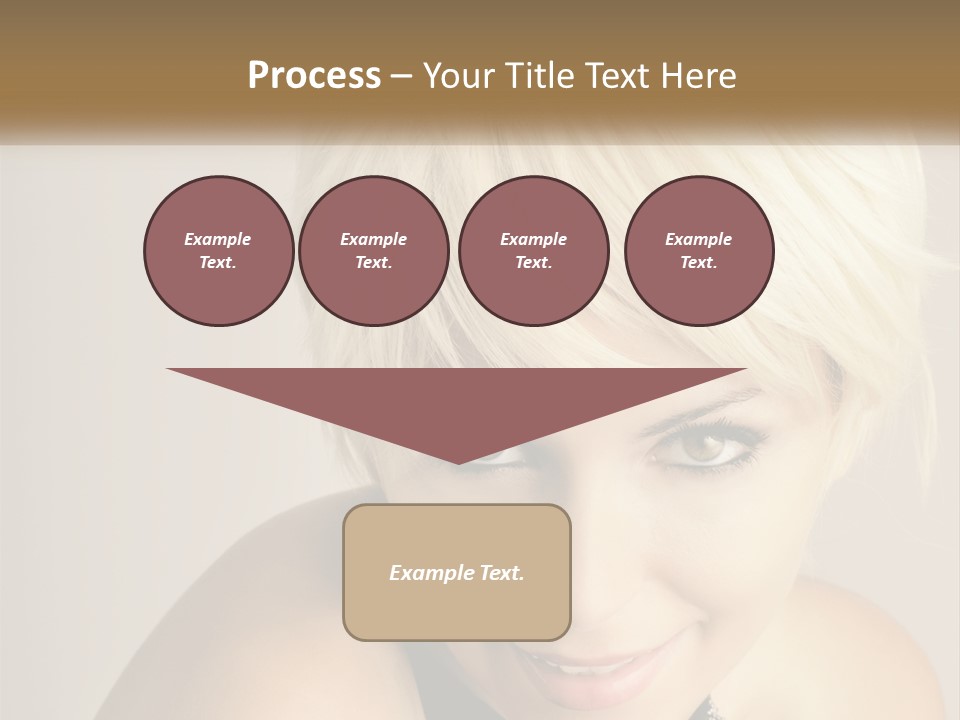 A Woman With Blonde Hair Is Posing For A Picture PowerPoint Template