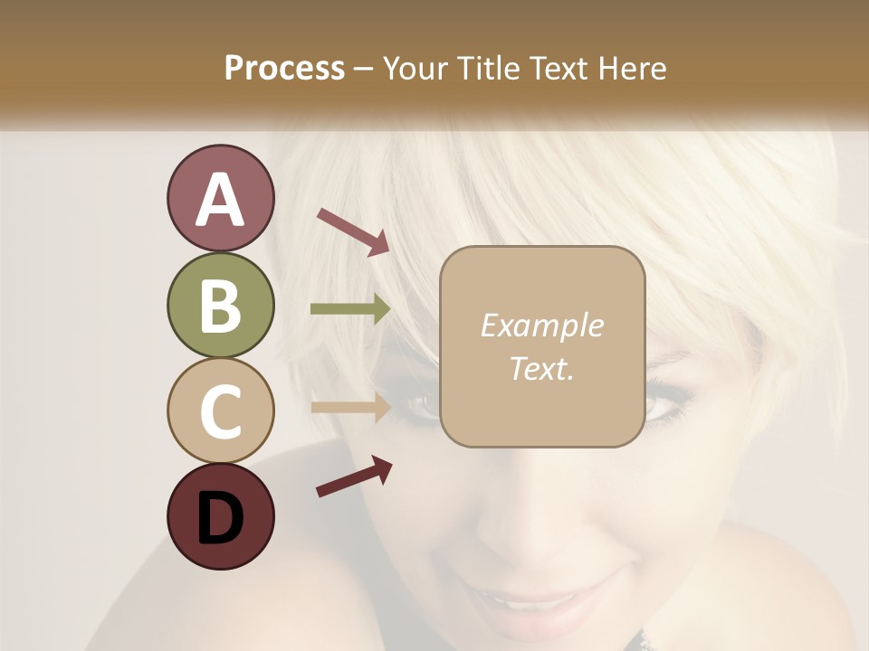 A Woman With Blonde Hair Is Posing For A Picture PowerPoint Template