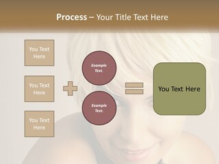 A Woman With Blonde Hair Is Posing For A Picture PowerPoint Template