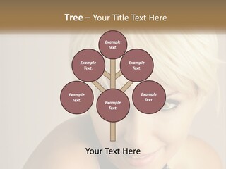A Woman With Blonde Hair Is Posing For A Picture PowerPoint Template