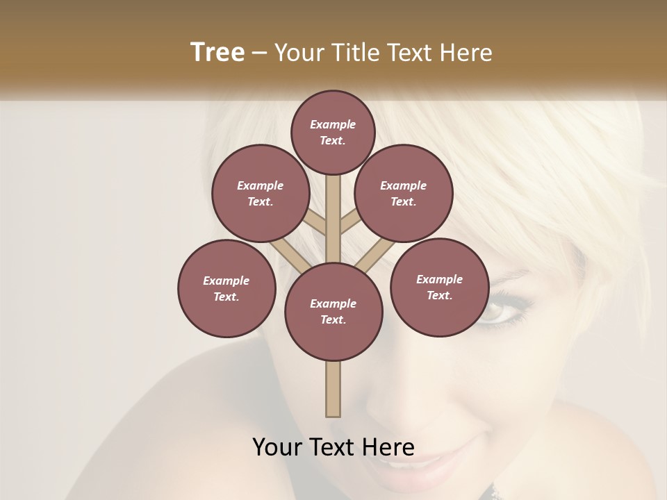 A Woman With Blonde Hair Is Posing For A Picture PowerPoint Template