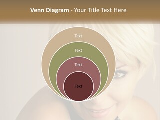 A Woman With Blonde Hair Is Posing For A Picture PowerPoint Template