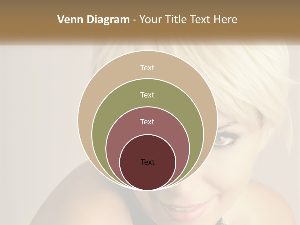 A Woman With Blonde Hair Is Posing For A Picture PowerPoint Template