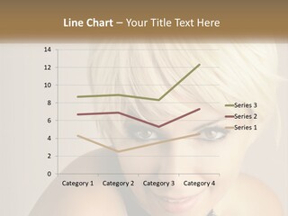 A Woman With Blonde Hair Is Posing For A Picture PowerPoint Template
