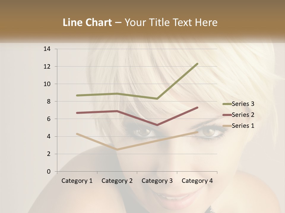 A Woman With Blonde Hair Is Posing For A Picture PowerPoint Template