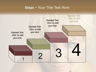 A Woman With Blonde Hair Is Posing For A Picture PowerPoint Template