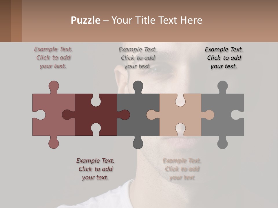 A Man In A Cap Is Looking At The Camera PowerPoint Template