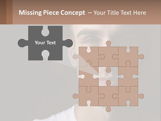 A Man In A Cap Is Looking At The Camera PowerPoint Template