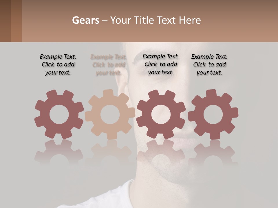 A Man In A Cap Is Looking At The Camera PowerPoint Template