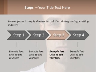 A Man In A Cap Is Looking At The Camera PowerPoint Template