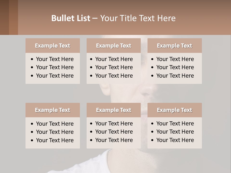 A Man In A Cap Is Looking At The Camera PowerPoint Template